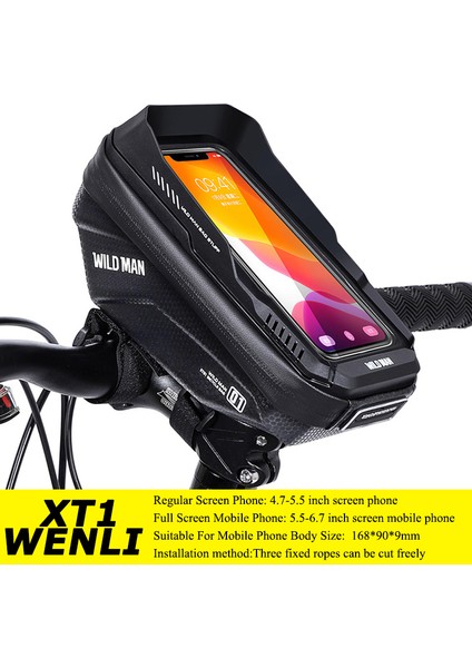Xt1 Wenlı Stili Vahşi Adam Yağmurluk Bisiklet Çantası Direksiyon 6.7 Inç Bisiklet Çantası Telefon Güneşlik Bisiklet Çantası Yol Bisikleti Mtb Aksesuarları (Yurt Dışından)