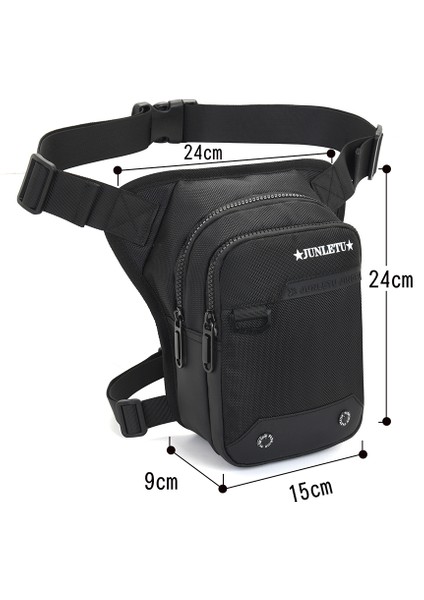 B Siyah Tarzı Motorsiklet Bırak Bacak Yan Çantası Su Geçirmez Eva Sert Kabuk Çanta Açık Hava Rahat Bel Çantası Motosiklet Bisiklet Çantası Bisiklet Hip Kemer Çantası (Yurt Dışından)