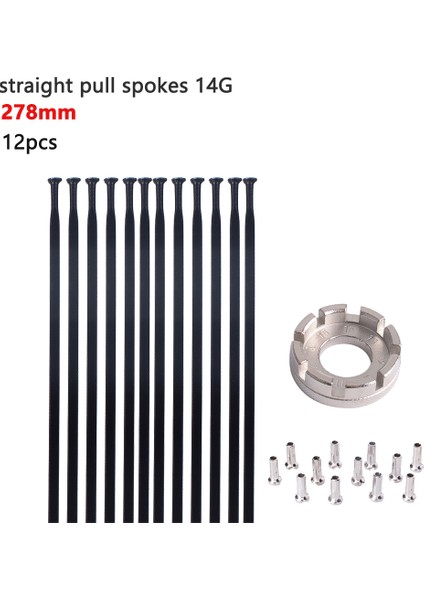 12 Adet 278MM Tarzı Ztto Aero Mtb Bisiklet Yol Bisikleti Düz Çekme Radyolu Jant Teli ve Meme Cr Crossrıde Ak Aksıub C Tekerlekler Için (Yurt Dışından)