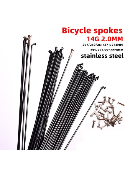 J-Bükme 269MM 11 Adet Stil Ht Bisiklet Teli Dağ Bisikleti Yol Bisikleti Paslanmaz Çelik Jant Telleri 14G*2.0 Yuvarlak Teli J-Bükme Düz Teller Söke Kapağı ile (Yurt Dışından)