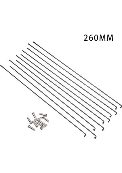 260MM Tarzı Bisiklet Onarım Aracı 10 Set 14G Bisiklet Paslanmaz Çelik Saplar ve Uçları ile Dağ Yolu Yüksek Dayanıklılıkta Bisiklet Teli (Yurt Dışından)