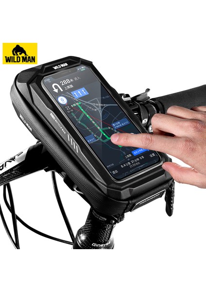 X3 Kırmızı Logo Stili Vahşi Adam Yağmur Geçirmez Bisiklet Ön Üst Tüp Çantası Dokunmatik Ekran Bisiklet Telefon Çantası Bisiklet Çantası 6.7 Inç Kılıf Bisiklet Aksesuarları (Yurt Dışından) fiyatları