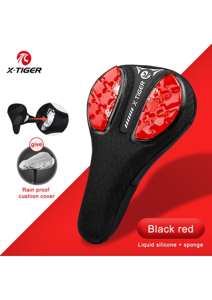 X-AZT-0102 Tarzı X-Tıger Bisiklet Koltuk Kılıfı 3D Silikon Sünger Bisiklet Koltuk Yastığı Nefes Alabilen Yumuşak Kalınlaştırılmış Mtb Bisiklet Koltuğu Bisiklet Aksesuarları (Yurt Dışından)