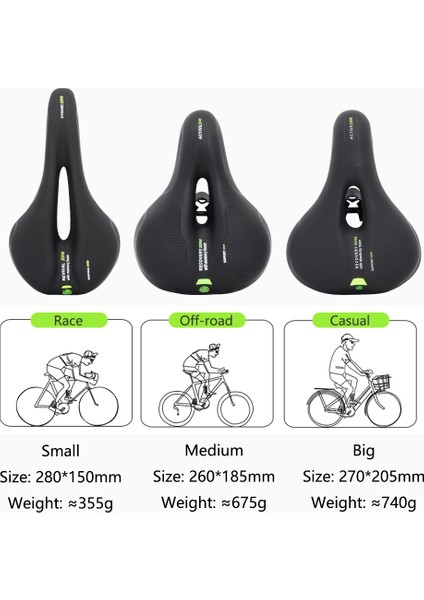 Off-Road Stili-M Stili Thinkrider Mtb Bisiklet Sürüşü Koltuk Erkek Kadın Kalın Yol Bisikleti Koltuk Boş Nefes Alabilen Rahat Yumuşak Bisiklet Koltuğu (Yurt Dışından) modelleri