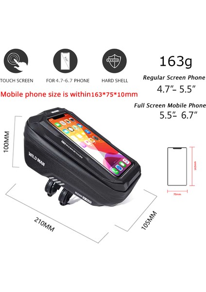 E2 Kırmızı Tarzı Vahşi Adam Bisiklet Çantası Ione Çanta Su Geçirmez Ön Çerçeve Çantası Hassas Dokunmatik Ekran Mtb Çantası Yol Bisikleti Aksesuarları (Yurt Dışından) modelleri