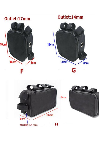 6X32X10CM Stili Bisiklet Bisiklet Tüp Çerçeve Paket Çantası Kılıf Pil Li-Ion Aracı Kutu Depolama Askılı Çoklu Boyutlar Su Geçirmez Kolaylık Için Bisiklet (Yurt Dışından) fırsatları