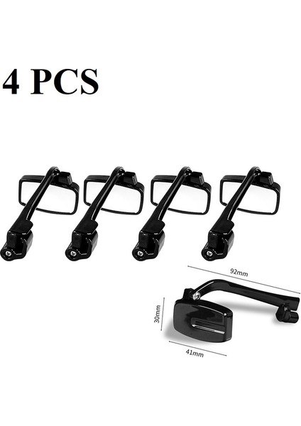 Siyah 4pcs Tarzı Bisiklet Bisiklet Bisiklet Gözlüğü Arka Görünüm Ayna Mi Kask Arka Görünüm Ayarı Arka Görüş Gözlüğü Montaj Bisiklet Ekipmanları (Yurt Dışından)
