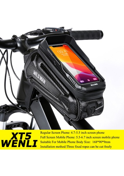 Xt5 Wenlı Tarzı Vahşi Adam Yağmurluk Bisiklet Çantası Direksiyon 6.7 Inç Bisiklet Çantası Telefon Güneşlik Bisiklet Çantası Yol Bisikleti Mtb Aksesuarları (Yurt Dışından)
