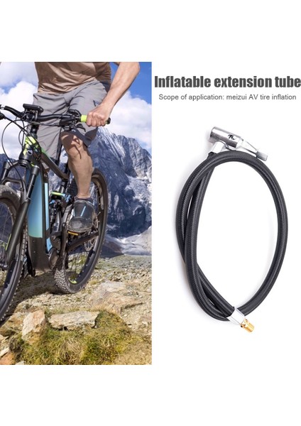 20CM Tarzı Bisiklet Motosiklet Lastik Hava Pompası Hortumu Mtb Dağ Yol Bisikleti Şişirme Pompa Uzatma Tüp Adaptörü Bisiklet Aksesuarları (Yurt Dışından)