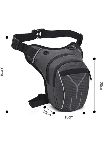 E Gri Tarzı Motorsiklet Bırak Bacak Yan Çantası Su Geçirmez Eva Sert Kabuk Çanta Açık Hava Rahat Bel Çantası Motosiklet Bisiklet Çantası Bisiklet Hip Kemer Çantası (Yurt Dışından)