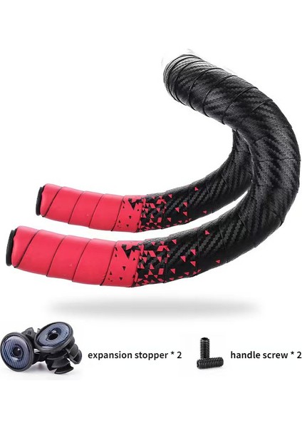 Siyah Kırmızı Tarzı Yol Bisikleti Bisikleti Direksiyon Bandı Anti-Titreşim Pu Eva Bükümlü Bisiklet Yol Kolu Kayışı Bisiklet Direksiyon Kayışları Bisiklet Aksesuarları (Yurt Dışından)
