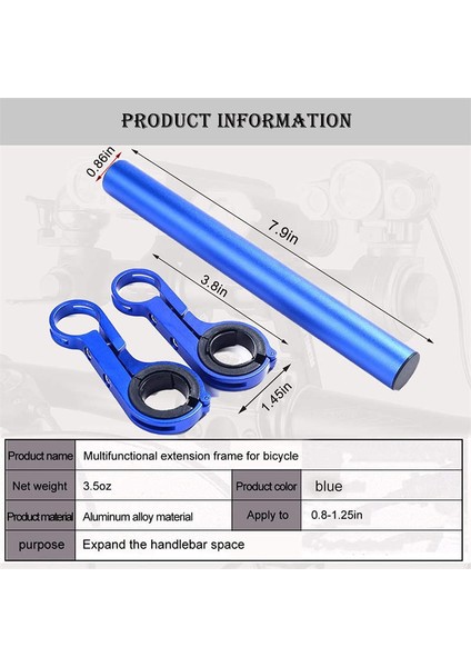 10CM Bir Stil Bisiklet Direksiyon Uzatma Işık Tutucu Tutamak Uzatma Boynuz Yükseltici Adaptör Uzatma Alaşım Fiber Stand (Yurt Dışından)