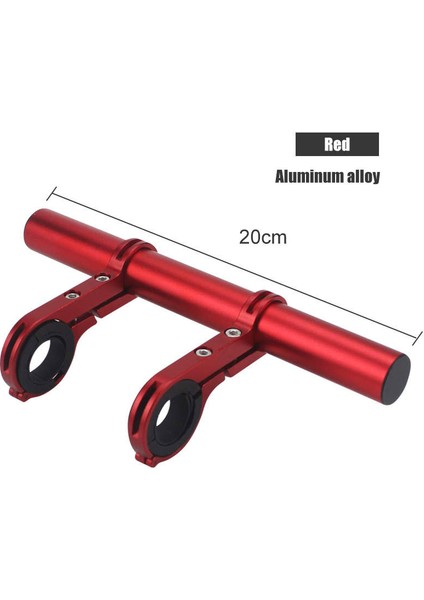 20CM B Tarzı Bisiklet Direksiyon Uzatma Işık Tutucu Tutamak Uzatma Boynuz Yükseltici Adaptör Uzatma Alaşım Fiber Stand (Yurt Dışından)