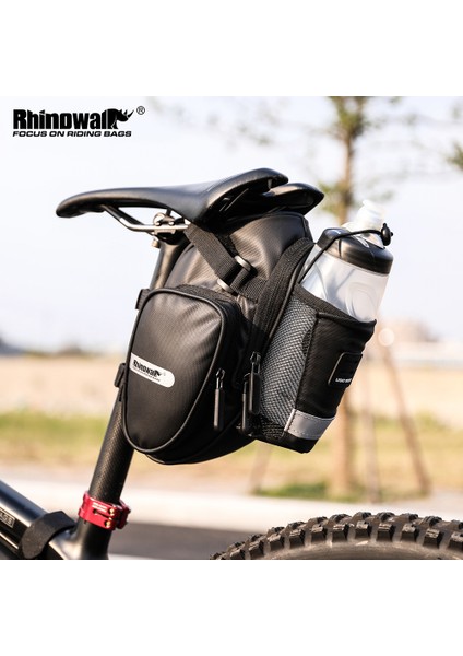 T604-0.8L Stili Rhinowalk Yeni Gelen Bisiklet Sele Çantası Su Şişesi Cebi ile Su Geçirmez Arka Bisiklet Sele Çantaları Büyük Hacimli Kuyruk Çantası (Yurt Dışından) fiyatları