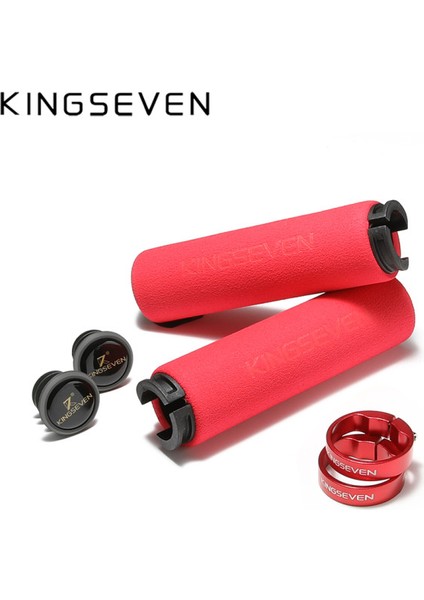 Kırmızı1 Tarzı Kıngseven Bisiklet Sapları Ultra Hafif Sünger Pürüzsüz Sürüş Direksiyon Mtb Kaymaz Saplar Kürk Bisiklet Parçaları Aksesuarları Hito (Yurt Dışından)