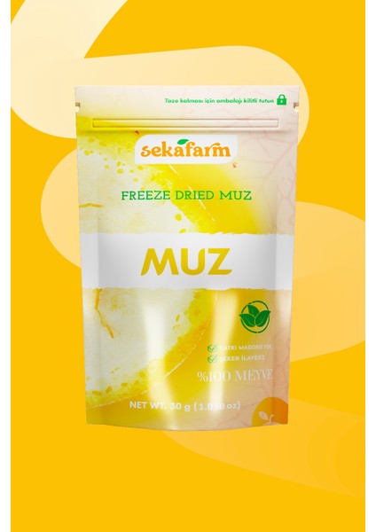 Freeze Dried Muz, Dondurularak Kurutulmuş Meyve Cipsi, Freeze Dry Meyve Kurusu 30 gr fiyatları