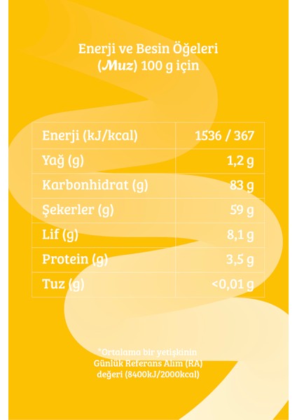 Freeze Dried Muz, Dondurularak Kurutulmuş Meyve Cipsi, Freeze Dry Meyve Kurusu 30 gr