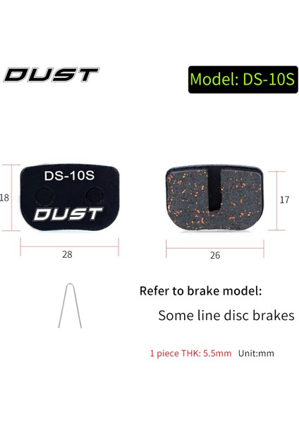 DS-10S Stili Bisiklet Disk Fren Balatası Bisiklet Hidrolik Disk Fren Balataları Yarı-Metalik Bisiklet Fren Balataları Bb5 Bb7 Için (Yurt Dışından)