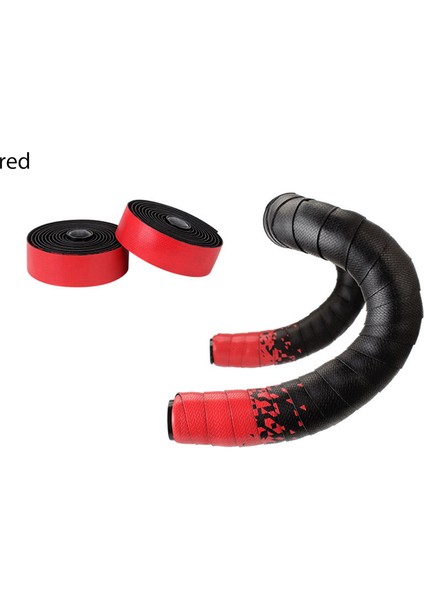 Kırmızı Stil Renkli Gradyan Bisiklet Direk Şeridi Bisiklet Şok Emici Direksiyon Şeritleri Bisiklet Direksiyon Kaymayı Önleyici Direksiyon Şeritleri (Yurt Dışından)