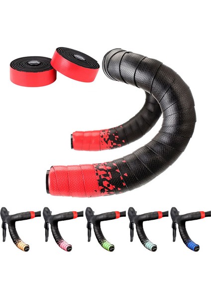 Kırmızı Stil Renkli Gradyan Bisiklet Direk Şeridi Bisiklet Şok Emici Direksiyon Şeritleri Bisiklet Direksiyon Kaymayı Önleyici Direksiyon Şeritleri (Yurt Dışından) fiyatları