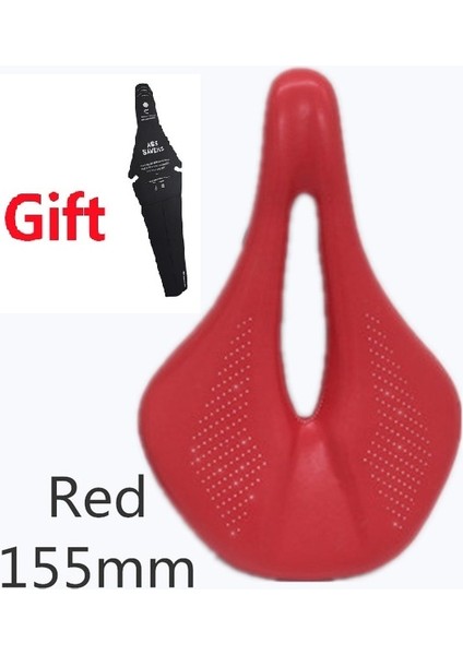 Kırmızı 245 x 155 mm Stili No Logo Tam Karbon Koltuk Mtb Yol Bisiklet Koltuğu Süper Hafif Deri Karbon Yastıklı Bisiklet Koltuğu (Yurt Dışından)