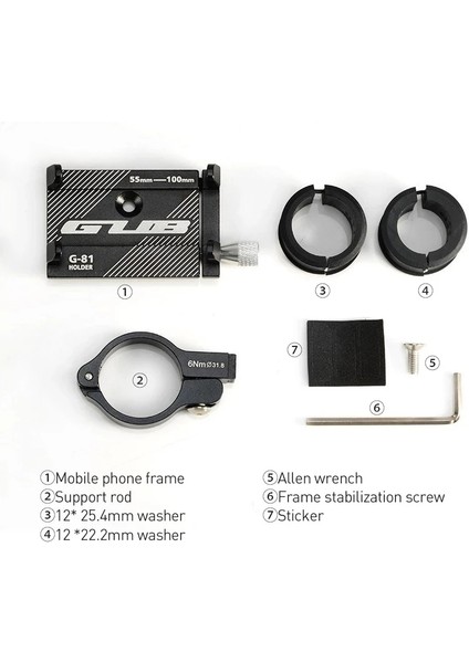 Siyah G81 Stili Gub G81 G-81 Alüminyum Bisiklet Telefon Tutucu Akıllı Telefon Ayarlanabilir Desteği Gps Bisiklet Telefon Standı Montaj Braketi (Yurt Dışından) fırsatları