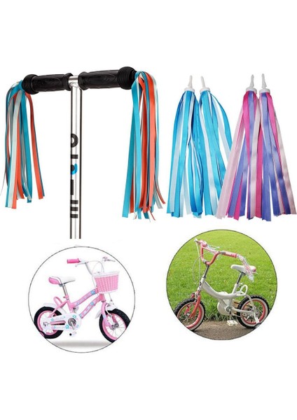 No.4 Stili Renkli Bisiklet Süsü Scooter Parçaları Kolu Püsküller Üç Tekerlekli Bisiklet Için (Yurt Dışından) indirimleri