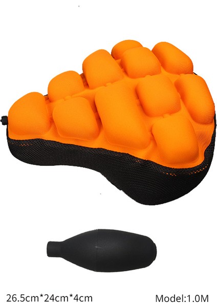 1.0 Turuncu M Stili Bisiklet Sele 3D Yumuşak Bisiklet Koltuk Kılıfı Mtb Dağ Bisikleti Kalınlaştırılmış Şişirilebilir Hava Pedalı Bisiklet Yolculuk Nefes Alabilen Yastık 3 Renk (Yurt Dışından)