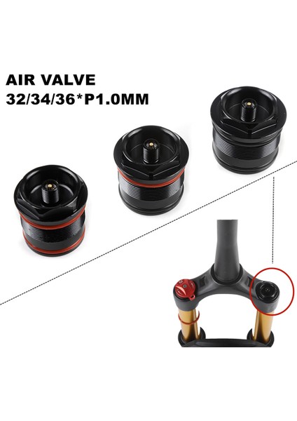 32MM P1.0 Stili Mtb Çatal Hava Valfı Parçaları Iki Katmanlı Sızdırmazlık Halkası Hava Kaçağını Önlemek Için P1.0 mm (Yurt Dışından) modelleri