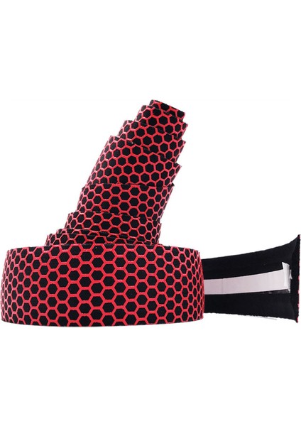 Kırmızı Stil Motsuv Yol Bisikleti Direksiyon Askısı Balpeteği Desenli Kaymaz Kablo Bağı Microx+Eva Bisiklet Sarma Askısı (Yurt Dışından) fırsatları