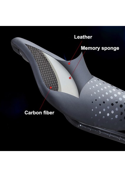 Siyah 155MM Tarzı Karbon Fiber Bisiklet Koltuğu Mtb Yol Bisikleti Koltuğu Hafif Hava Delikli Süper Hafıza Sünger Rahat Bisiklet Yarış Koltuğu (Yurt Dışından) fırsatları