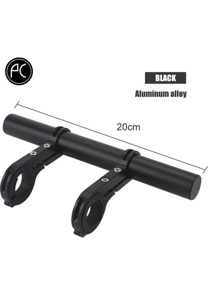 20CM Siyah Tarzı Pcycling Bisiklet Direksiyon Alüminyum Karbon Fiber Uzatmalı Bracket Bisiklet Far Montaj Barı Bilgisayar Tutucu Mtb Yol Bisikleti Desteği (Yurt Dışından)