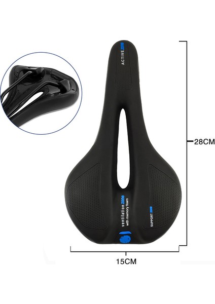 Ss-01-Mavi Tarzı Hollow Nefes Alabilen Bisiklet Koltuğu Erkek Kadın Mtb Yol Bisikleti Koltuğu Şok Emici Rahat Büyük Kalça Bisiklet Koltuğu Güvenlik Uyarısı (Yurt Dışından)