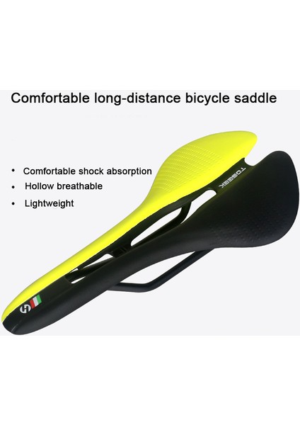 Siyah-Sarı Tarzı Toseek Bisiklet Koltuk Yastığı Hafif Yol Mtb Sele Rahat Nefes Alan Bisiklet Koltuğu Uzun Mesafe Bisiklet Için (Yurt Dışından)