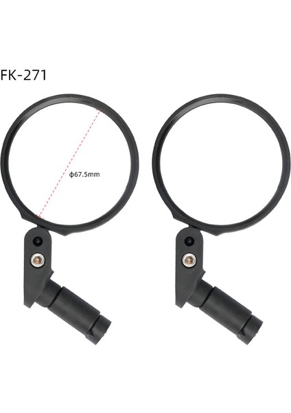 FK271PC2 Tarzı Deemount 1 Çift Bisiklet Arka Görüş Aynası Bisiklet Bisiklet Geniş Açılı Geri Yansıtıcı Açı Ayarlanabilir Sol Sağ Aynalar (Yurt Dışından)