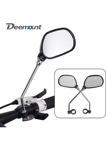 FK271PC2 Tarzı Deemount 1 Çift Bisiklet Arka Görüş Aynası Bisiklet Bisiklet Geniş Açılı Geri Yansıtıcı Açı Ayarlanabilir Sol Sağ Aynalar (Yurt Dışından)