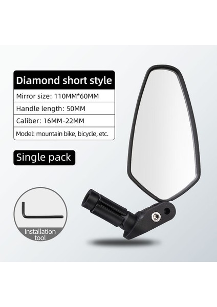 1 Adet FK-211 Tarzı Rockbrso Bisiklet Aynaları Bisiklet Kolu Geniş Aralıklı Arka Görünüm Aynası Mtb Yol Bisikleti Aksesuarları 360 Ayarlanabilir Arka Görünüm Aynası (Yurt Dışından)