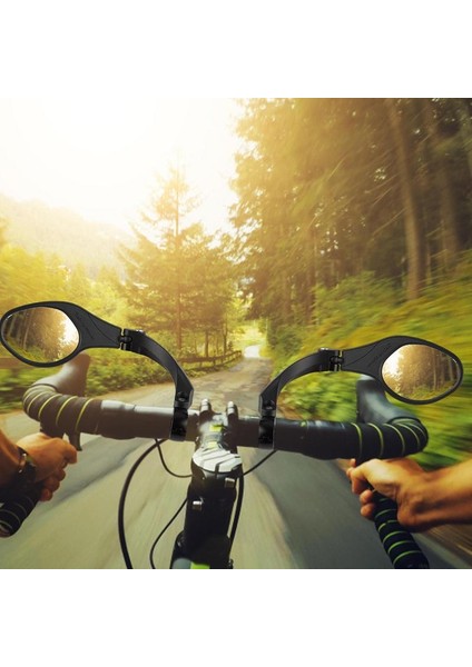 Siyah Stil Bisiklet Geniş Açılı Geri Görüş Reflektörü Ayarlanabilir Sol Sağ Ayna Scooter E Bisiklet Ayna Bisiklet Direksiyon Arka Görüş Aynası (Yurt Dışından) fırsatları