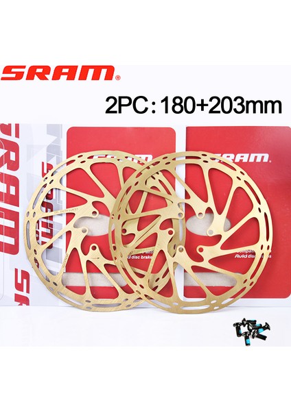 2PC-ALTIN-180-203 Tarzı 2pc Sram Rotor Fren Rotorları Disk Fren Rotoru Centerline Mtb Dağ Bisikleti Hidrolik Fren Diski Rotot Bisiklet Parçası. (Yurt Dışından)