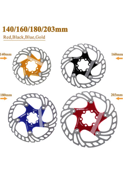 203MM Siyah Stil Iııpro Mtb Yol Bisikleti Fren Disk Rotoru Yüzen Pedal 6 Civatalı Tırnak Disk Dağ Hub Bisiklet Parçaları (Yurt Dışından)