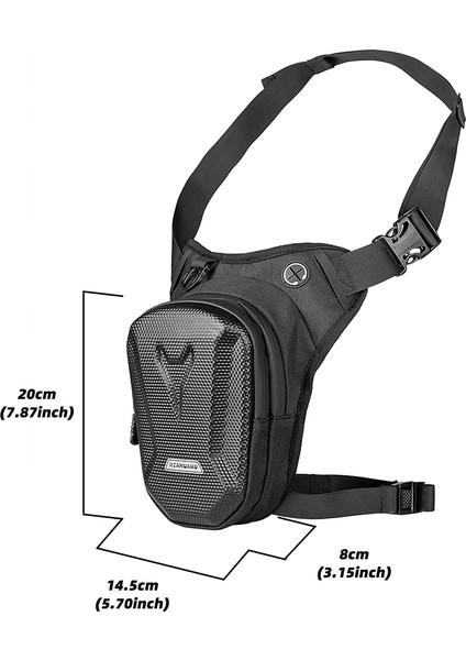 Bir Stil Bisiklet Çantası Motosiklet Bisiklet Su Geçirmez Bacak Yan Çantası Eva Sert Kabuk Bagaj Sürüş Çantası Rzahuahu Outdoor Casual Bel Çantası Fanny Pack (Yurt Dışından)