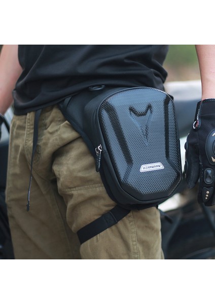 Bir Stil Bisiklet Çantası Motosiklet Bisiklet Su Geçirmez Bacak Yan Çantası Eva Sert Kabuk Bagaj Sürüş Çantası Rzahuahu Outdoor Casual Bel Çantası Fanny Pack (Yurt Dışından) fiyatları