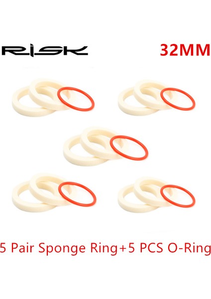 10 Adet 32MM Tarzı Risk Dağ Bisikleti Bisiklet Ön Çatal Yağ Sünger Toz Yağ Mühürlü Köpük Halka Bisiklet Aksesuarları (Yurt Dışından)