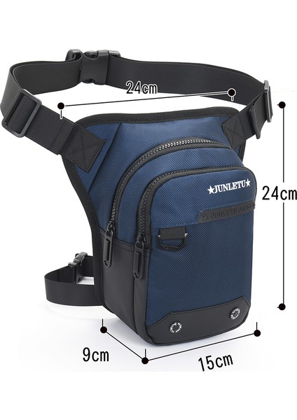 B Mavi Tarzı Motorsiklet Bırak Bacak Yan Çantası Su Geçirmez Eva Sert Kabuk Çanta Açık Hava Rahat Bel Çantası Motosiklet Bisiklet Çantası Bisiklet Hip Kemer Çantası (Yurt Dışından)