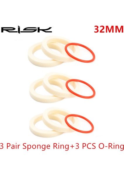 6 Adet 32MM Tarzı Risk Dağ Bisikleti Bisiklet Ön Çatal Yağ Sünger Toz Yağ Mühürlü Köpük Halka Bisiklet Aksesuarları (Yurt Dışından)