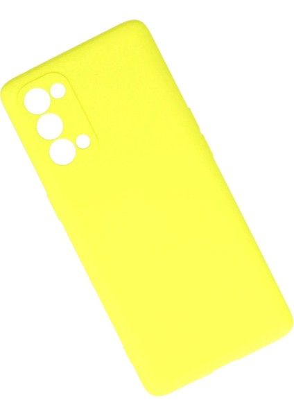 Reno 5 Pro Kılıf First Silikon - Sarı Mrayd