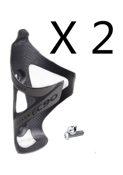 2 Adet Siyah Stil EC90 3k Tam Karbon Bisiklet Su Şişesi Kafesi Mtb Yol Bisikleti Şişe Tutucu Ultra Hafif Bisiklet Ekipmanı Mat Işık (Yurt Dışından)