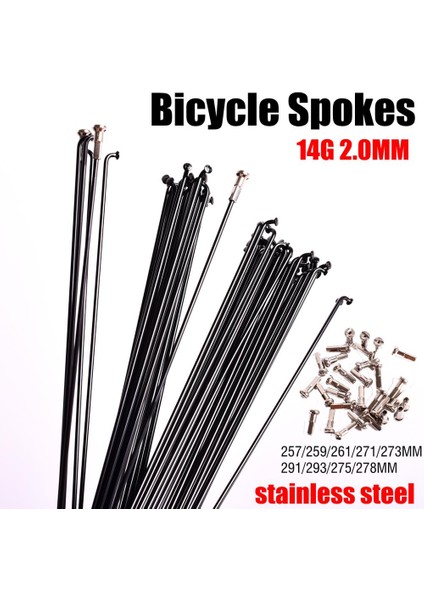 Dirsek 291MMX12PCS Bk Stili Bisiklet Jant Tel Dağ Yol Bisikleti Paslanmaz Çelik Yüksek Mukavemetli Inç Teller Işıklar Rays (Yurt Dışından) modelleri