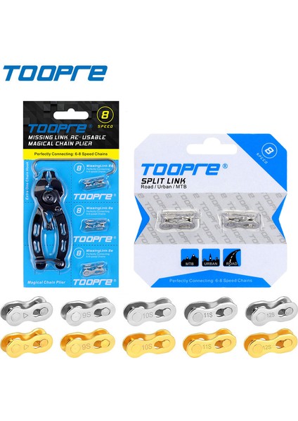 10'ların Altın Alet Stili Toopre Bisiklet Zinciri Eksik Bağlantı Halkası Hızlı Bisikletler Yeniden Kullanılabilir Zincir Sihirli Toka Mtb Bisiklet Aksesuarları - 2 Çift (Yurt Dışından) fiyatları