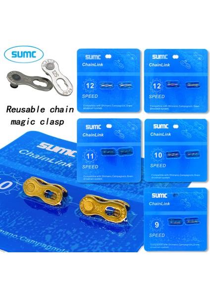 6-7-8 Vitesli Altın Tarzı 2 Çift Sumc Zincir Kayıp Halka Hızlı Gümüş Altın Rianbow Yeniden Kullanılabilir Zincir Sihirli Toka Bisiklet Zincir Tamir Parçaları (Yurt Dışından) modelleri